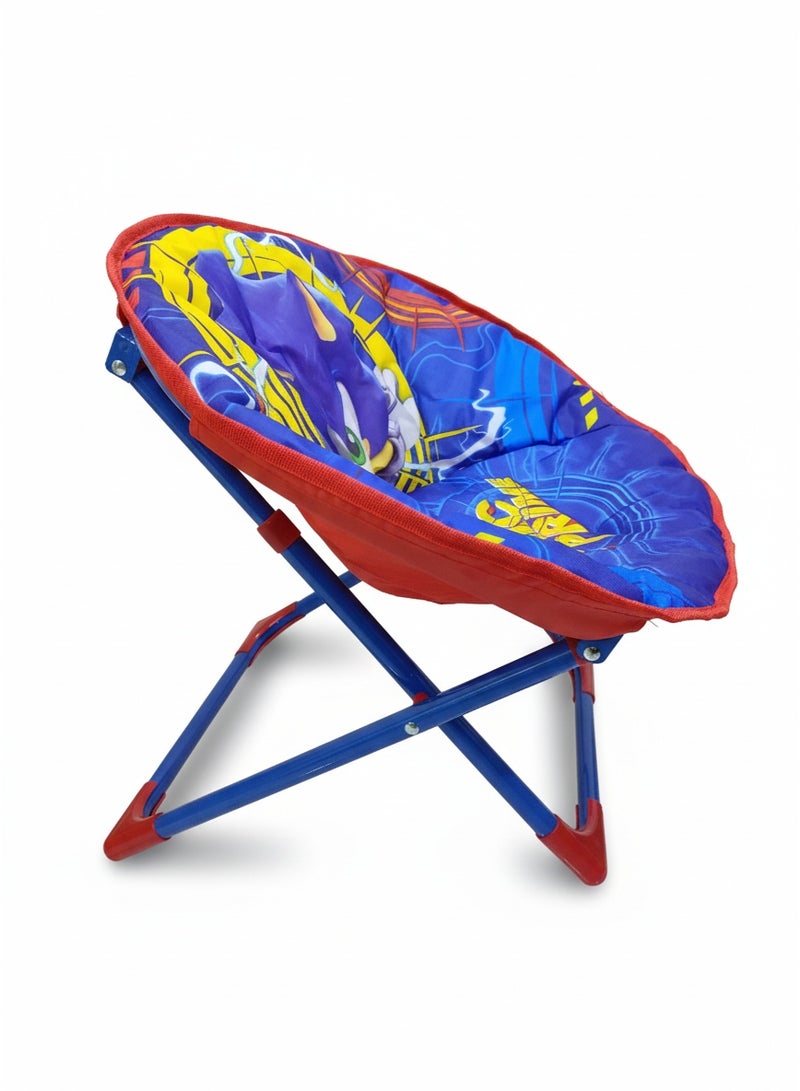 Sonic the Hedgehog: Sonic Prime Foldable Moon Chair for Kids – Portable Saucer Chair with Metal Frame - Image 3